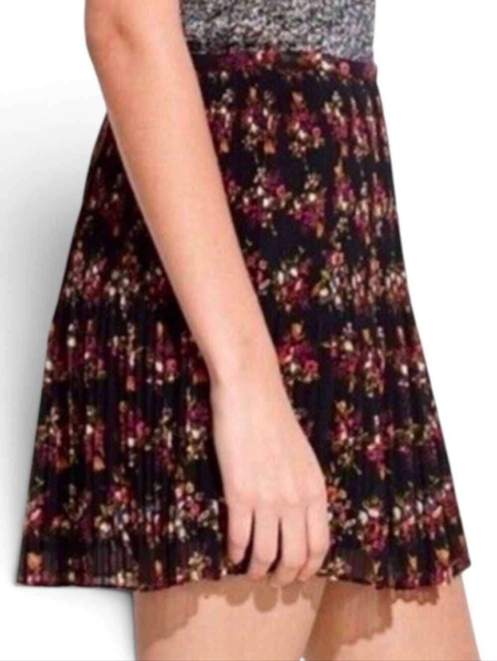 MADEWELL Floral Mountain Accordian Pleated Mini Skirt - Size 6